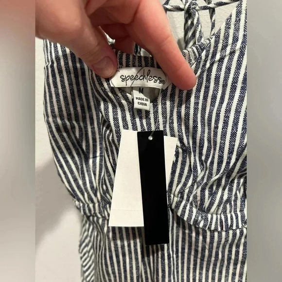 NWT SPEECHLESS Stripe Waist Dress / Size Medium / - Picture 5 of 7